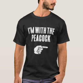I m With The Peacock Funny Halloween Couple Costum T-Shirt