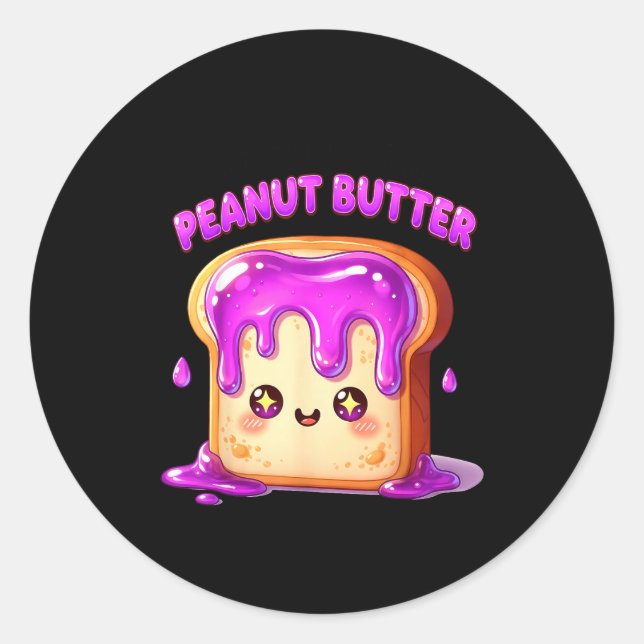 I’m With The Peanut Butter Funny Matching Couple C Classic Round Sticker (Front)