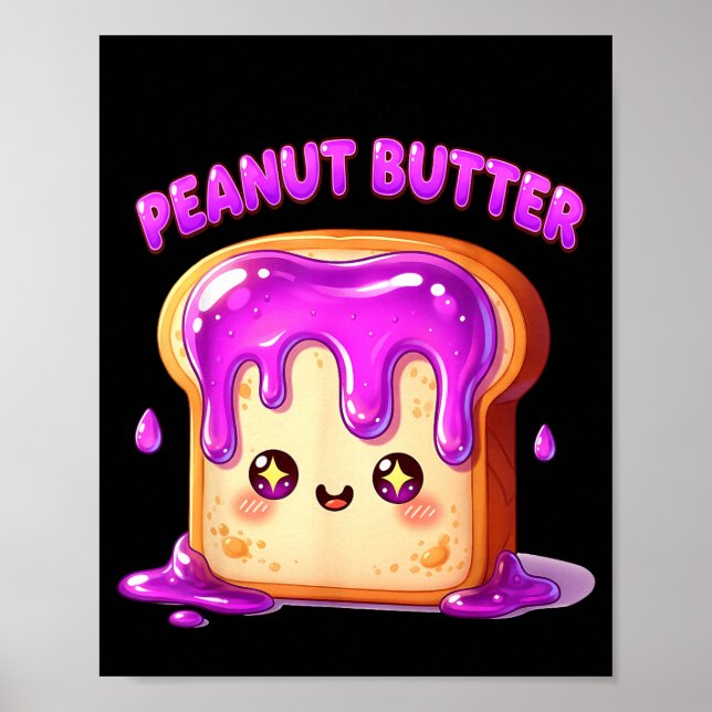 I’m With The Peanut Butter Funny Matching Couple C Poster (Front)