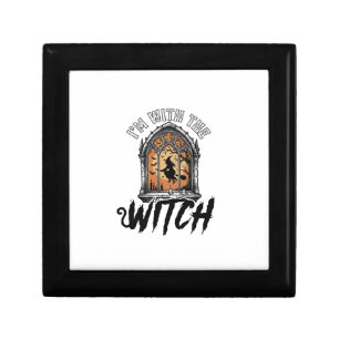 I’m With The Witch Vintage Halloween Gift Box