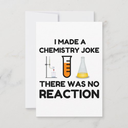 I Made A Chemistry Joke Thank You Card