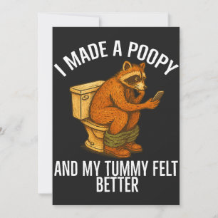 I Made a Poopy and My Tummy Felt Better Adult Humo Holiday Card