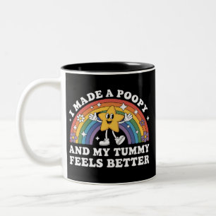 I Made A Poopy Funny Inappropriate Vacation Swap Two-Tone Coffee Mug