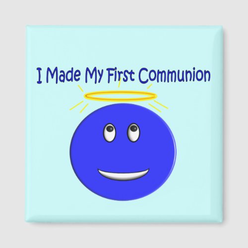 I Made My First Communion Blue Magnet