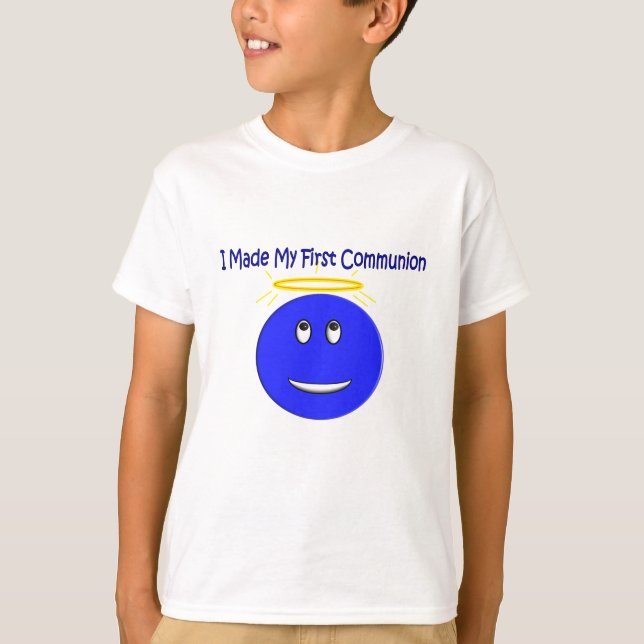 I Made My First Communion Blue T-Shirt (Front)