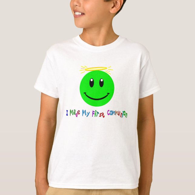 I Made My First Communion Green T-Shirt (Front)