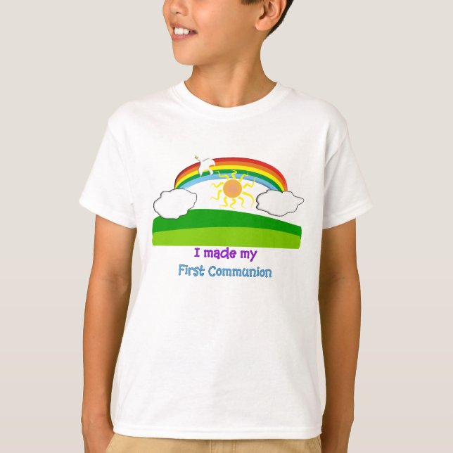 I Made My First Communion Kids T-Shirt (Front)