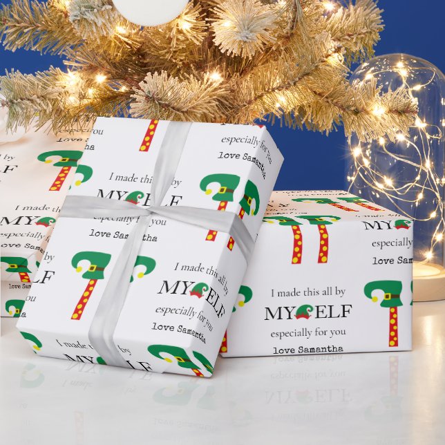 I Made This All by My Elf for Handmade Gifts Name Wrapping Paper (Holidays)