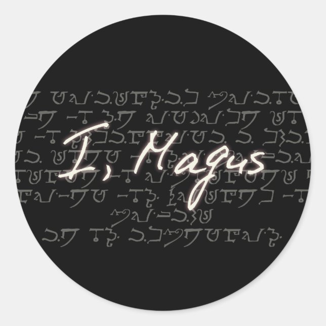I, magus classic round sticker (Front)