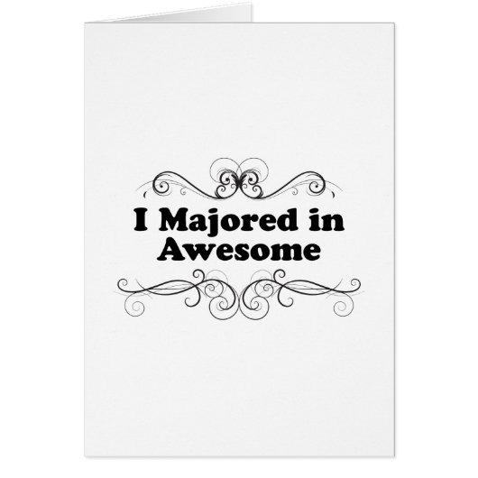 I Majored in Awesome Cards (Front)