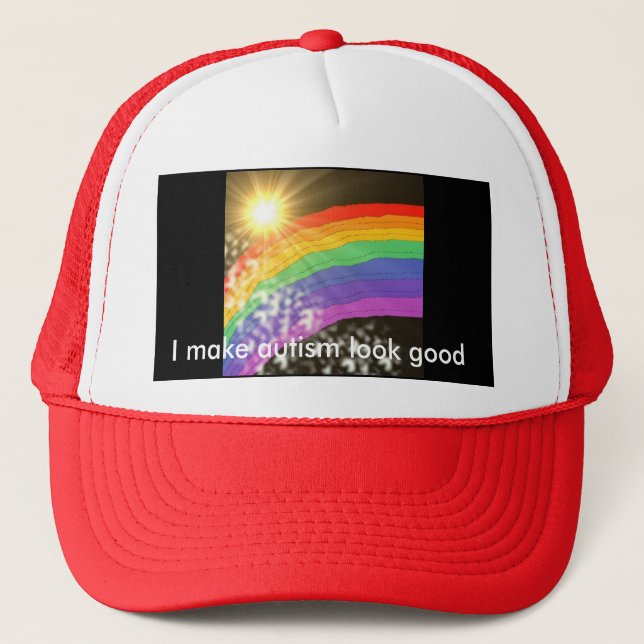I make autism look good trucker hat (Front)