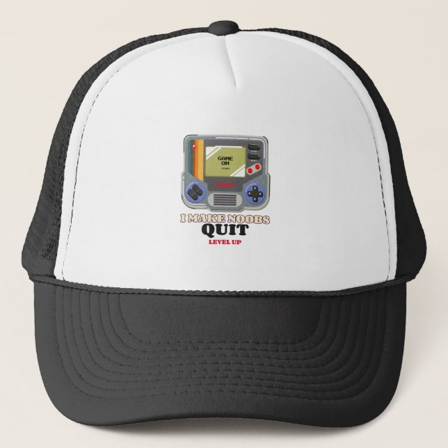 I Make Noobs Rage Quit Trucker Hat (Front)