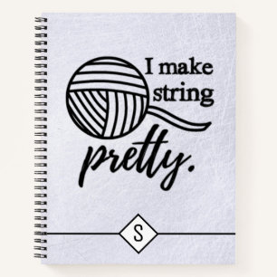 I Make String Pretty Typography Crafts + Yarn Notebook