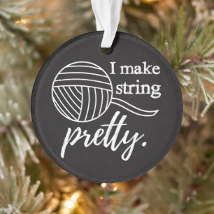 I Make String Pretty Yarn + Crafts Chalkboard Ornament