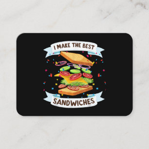 I Make The Best Sandwiches Dress for Food Lovers - Business Card