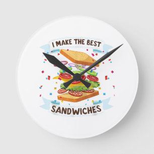 I Make The Best Sandwiches Dress for Food Lovers - Round Clock