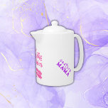 I Make the Rules - Mum | Tea Pot<br><div class="desc">I make the rules,  I break the rules,  I am MOM - in pink and purple Grateful Mom on the back for a Happy Mother's Day present.</div>