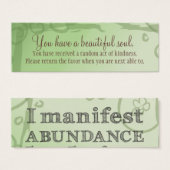 I Manifest Abundance By Being Grateful Affirmation (Front & Back)