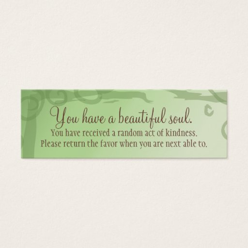 Customizable I Manifest Abundance By Being Grateful Affirmation Business Card Template