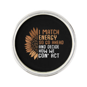 I Match Energy Empowerment African American Afro W Lapel Pin
