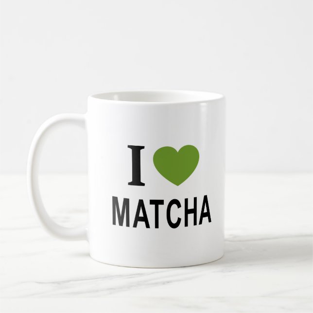 I ❤️ MATCHA I LOVE MATCHA I HEART MATCHA COFFEE MU MUG (Left)