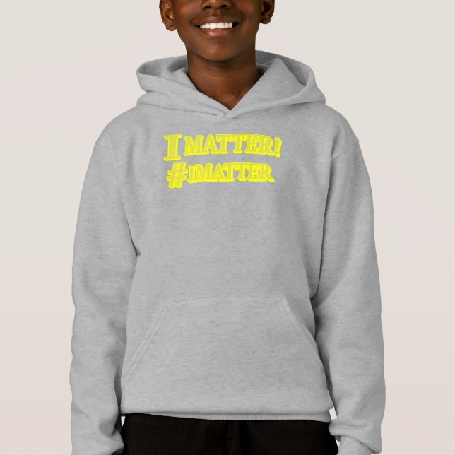  "I MATTER!" Cute Expression Design. Buy Now Hoodie (Front)
