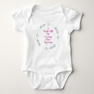 i may be little but i am going to be a big cousin baby bodysuit