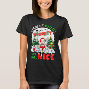 I May Be Little Naughty But Still Nice Xmas Poodle T-Shirt