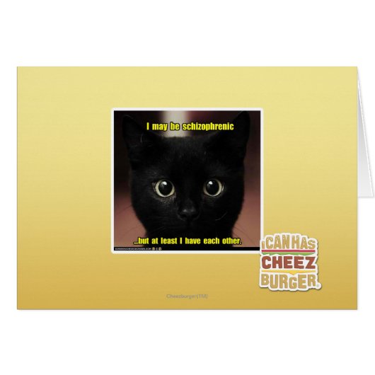 I may be schizophrenic cards (Front Horizontal)