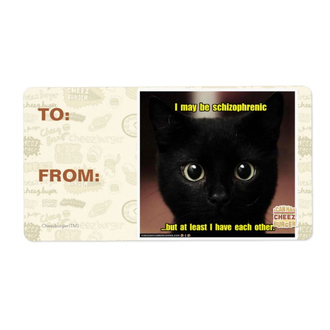 I may be schizophrenic label (Front)
