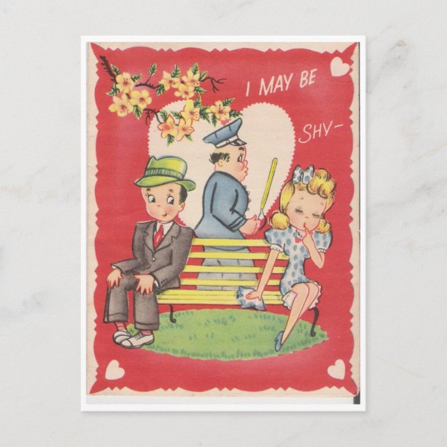 I may be shy... postcard (Front)
