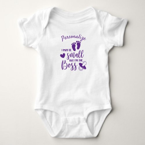 I May Be Small Boss Quote Baby Shower Gift Name Bodysuit