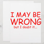 I may be wrong (Front/Back)