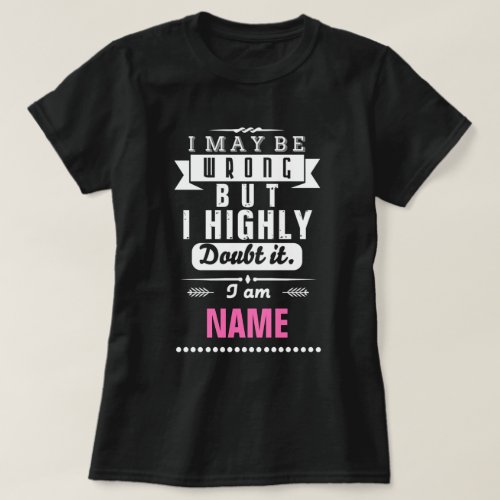 I may be wrong but I highly doubt it Name T_Shirt