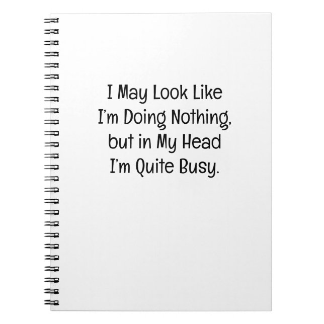 I May Look Like I’m Doing Nothing Notebook (Front)