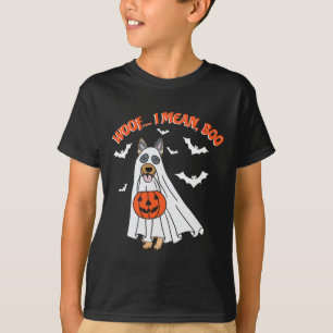 I Mean Boo Funny Ghost Dog Halloween Pumpkin T-Shirt
