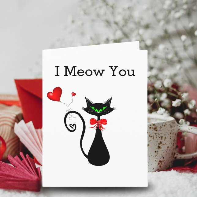 I Meow You Siamese With Hearts Valentine's   Holiday Card (Creator Uploaded)