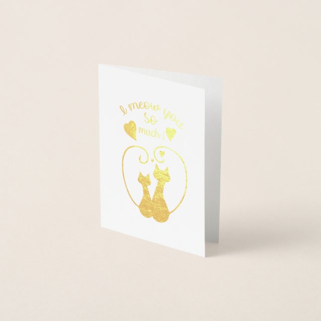 I meow you so much foil card (Front)