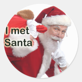 I Met Santa Classic Round Sticker