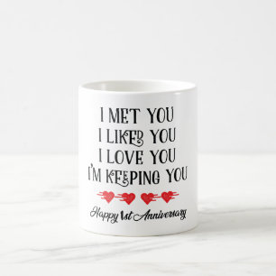 I Met You I Like You I'Keeping You Happy 1st Coffee Mug