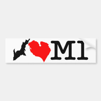 I ♥ MI (I heart Michigan) bumper sticker