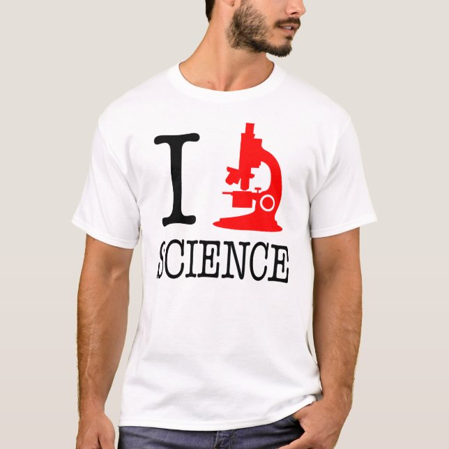I Microscope Science Light T-Shirt (Front)