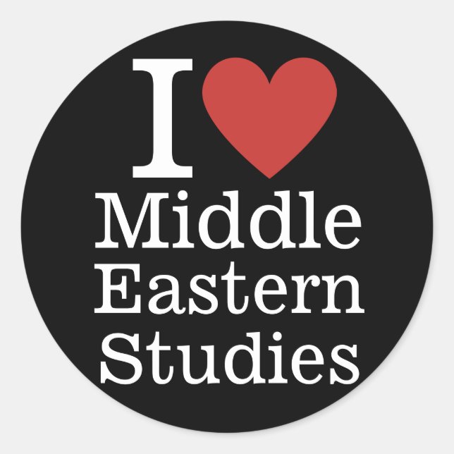I ❤️ Middle Eastern Studies for Students/Faculty Classic Round Sticker (Front)