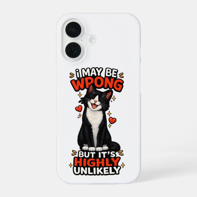 I Might Be Wrong But It's Highly Unlikely Funny iPhone Case (Back)