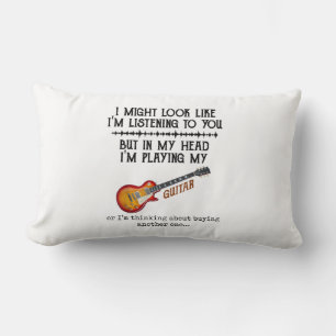 I Might Look Like Im Listening to You But in My He Lumbar Pillow