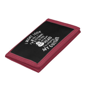 I Might Look Like I'm Listening To You Funny Guita Tri-fold Wallet