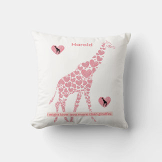 I Might Love You More Than Giraffes Design 2 Thro Throw Pillow