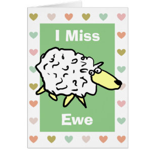 I Miss Ewe Pun Cards