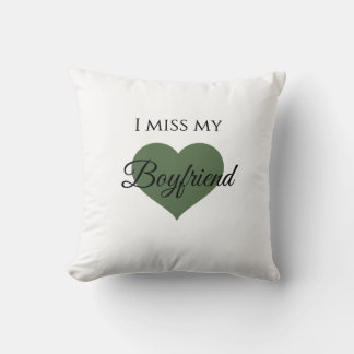 I miss my bf throw pillow