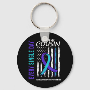 I Miss My Cousin Suicide Awareness Prevention Amer Keychain